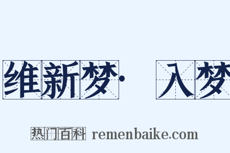 维新梦·入梦是什么意思的图片